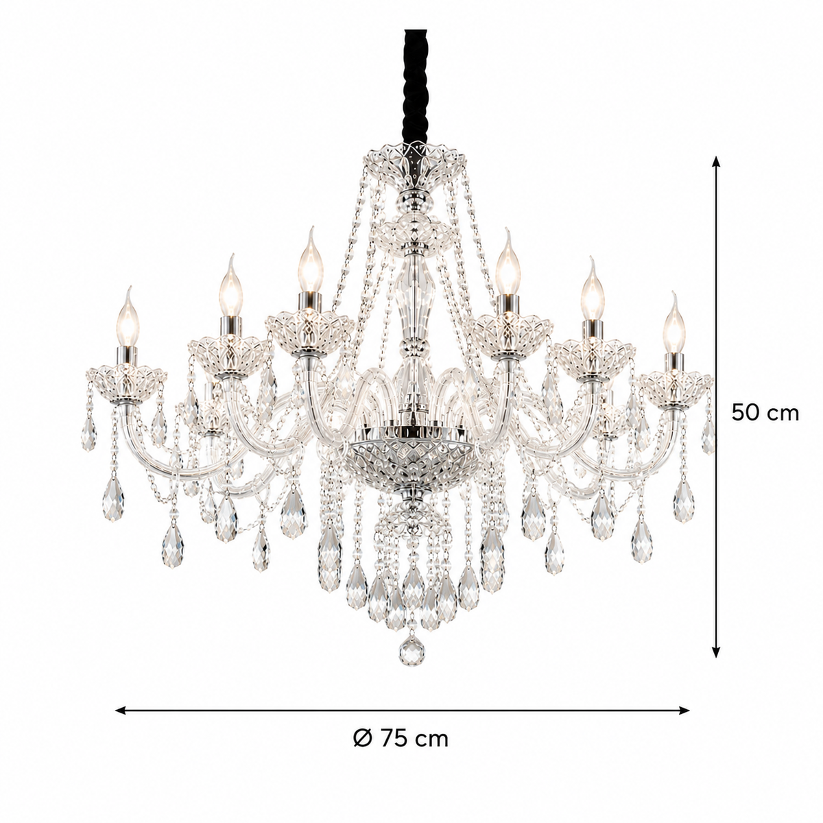 Lustre en Cristal Élégance – Suspension Prestige