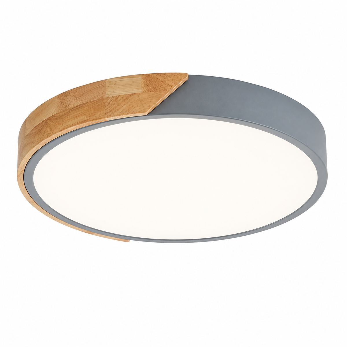 Plafonnier Rond en Bois – Luminaire Scandinave