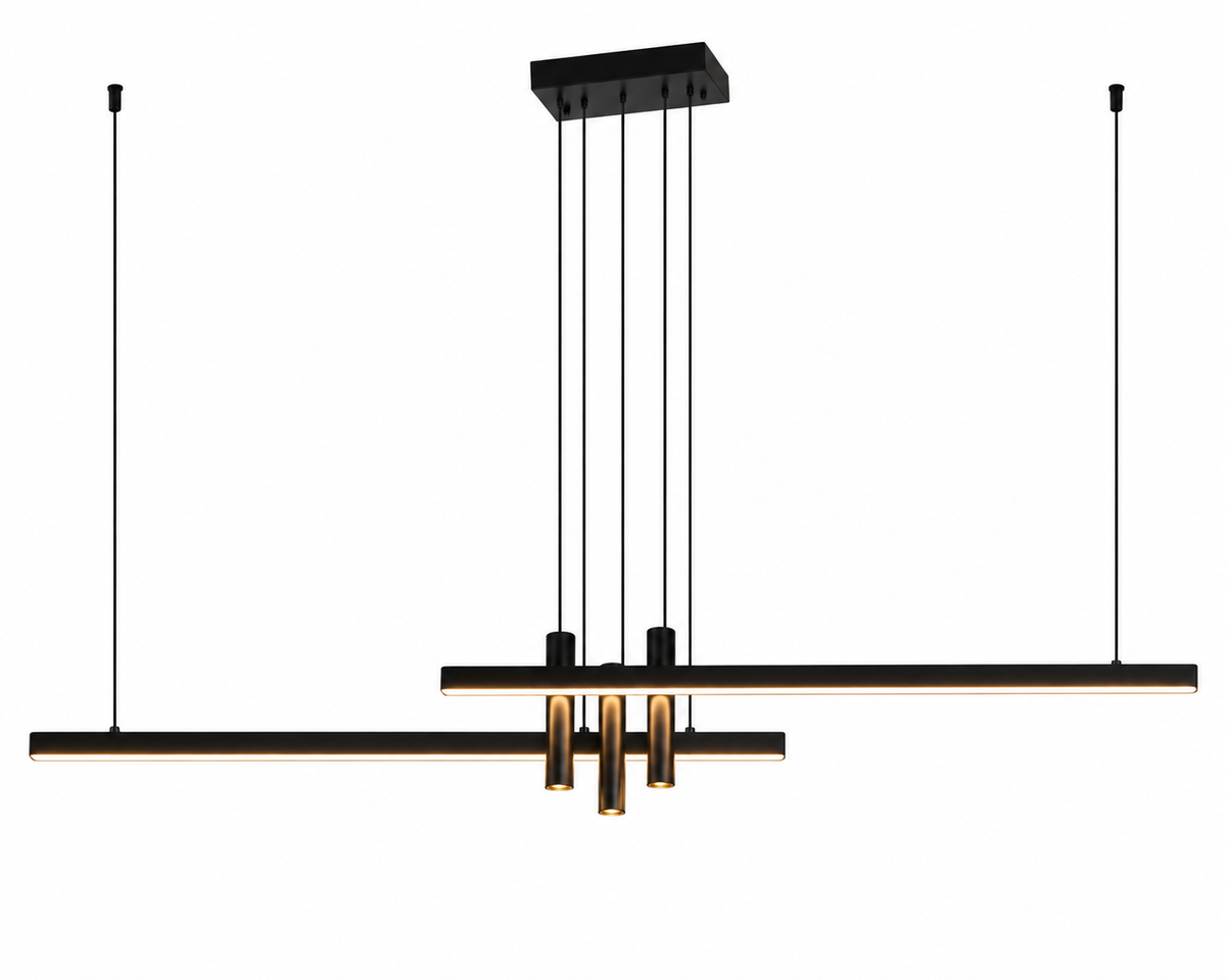 Lustre Linéaire Design & Moderne - Noir