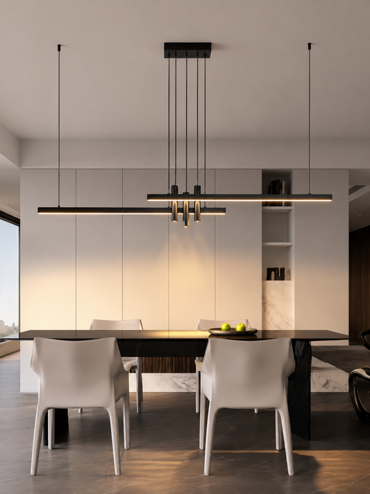 Lustre Linéaire Design & Moderne - Noir