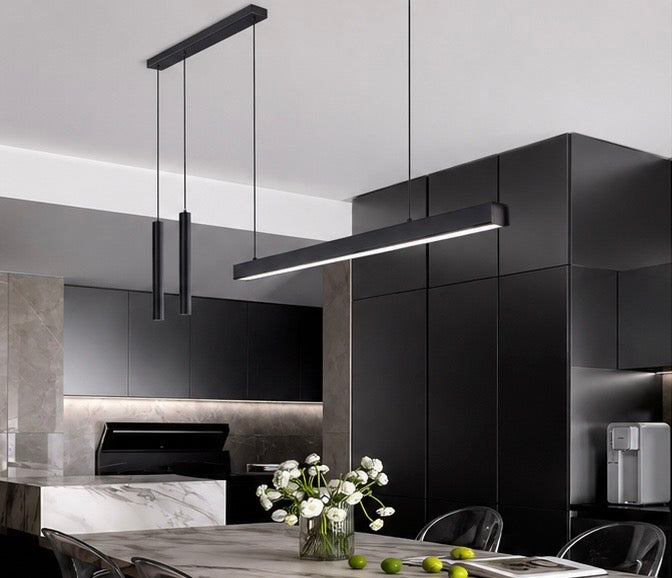 Lustre Moderne - Suspension Led Linea - Noir