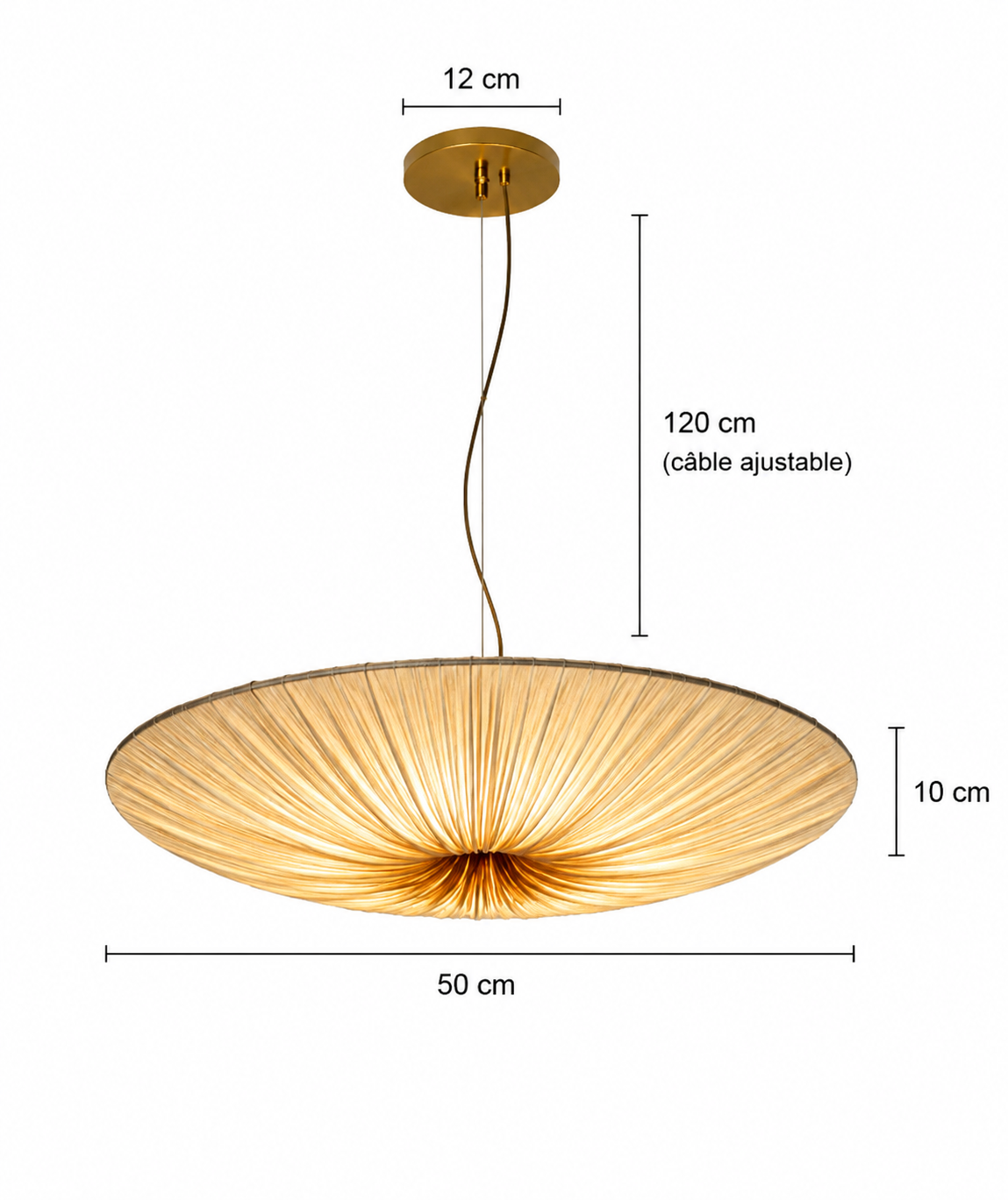 Lustre Wabi-Sabi en Tissu – Élégance Japonaise