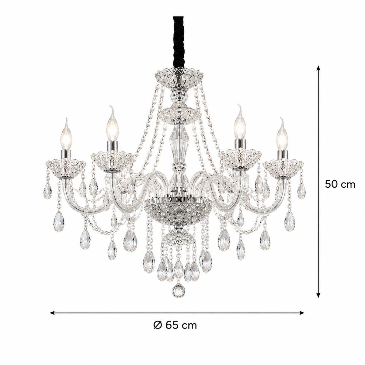 Lustre en Cristal Élégance – Suspension Prestige