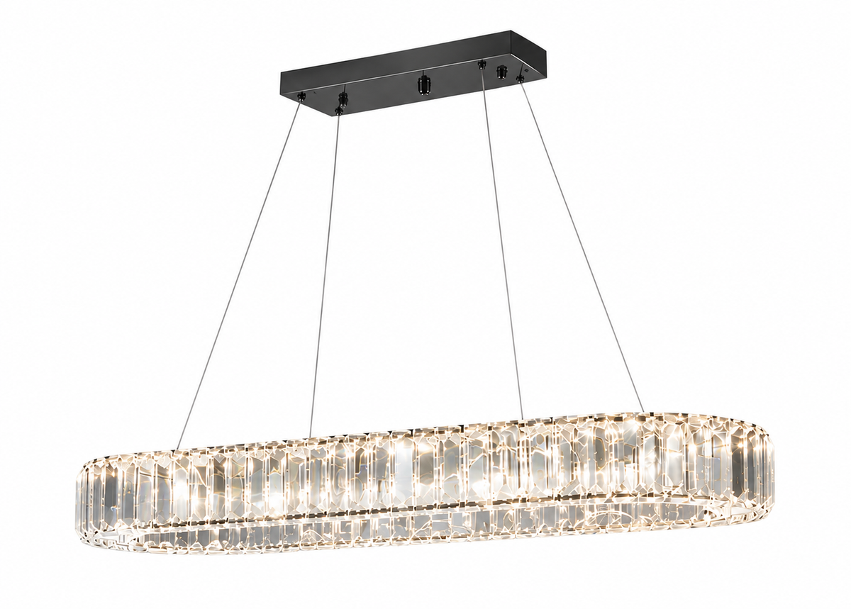 Lustre en Cristal Ovale - Élégance