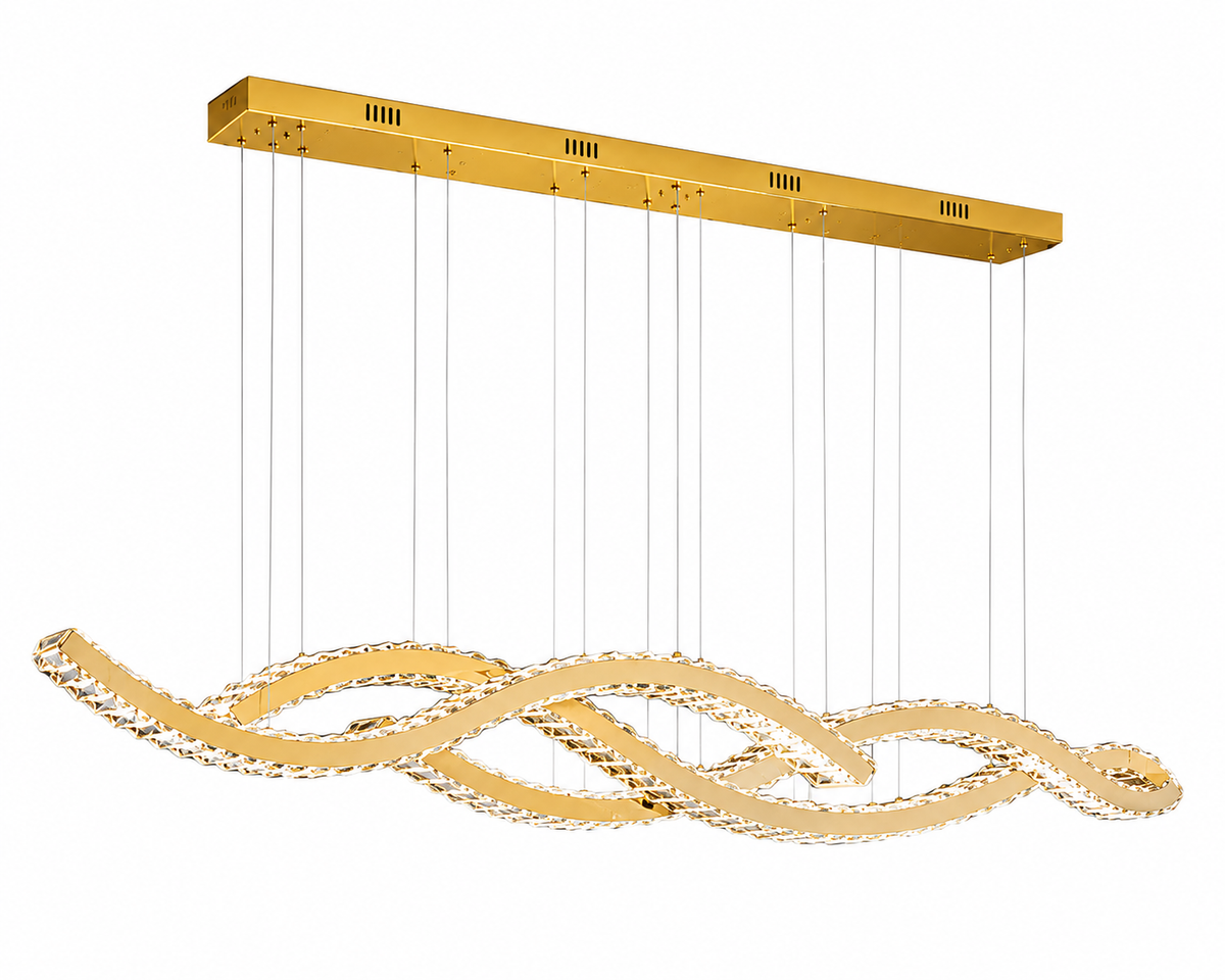 Lustre Cristal Dorée - Ondulé Premium