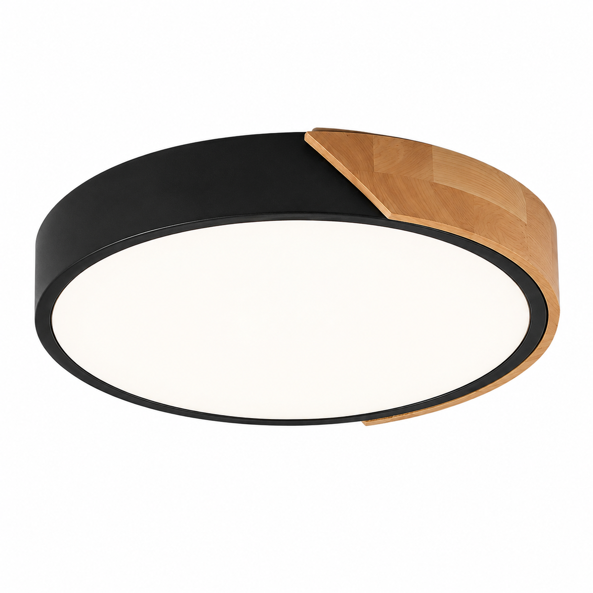 Plafonnier Rond en Bois – Luminaire Scandinave