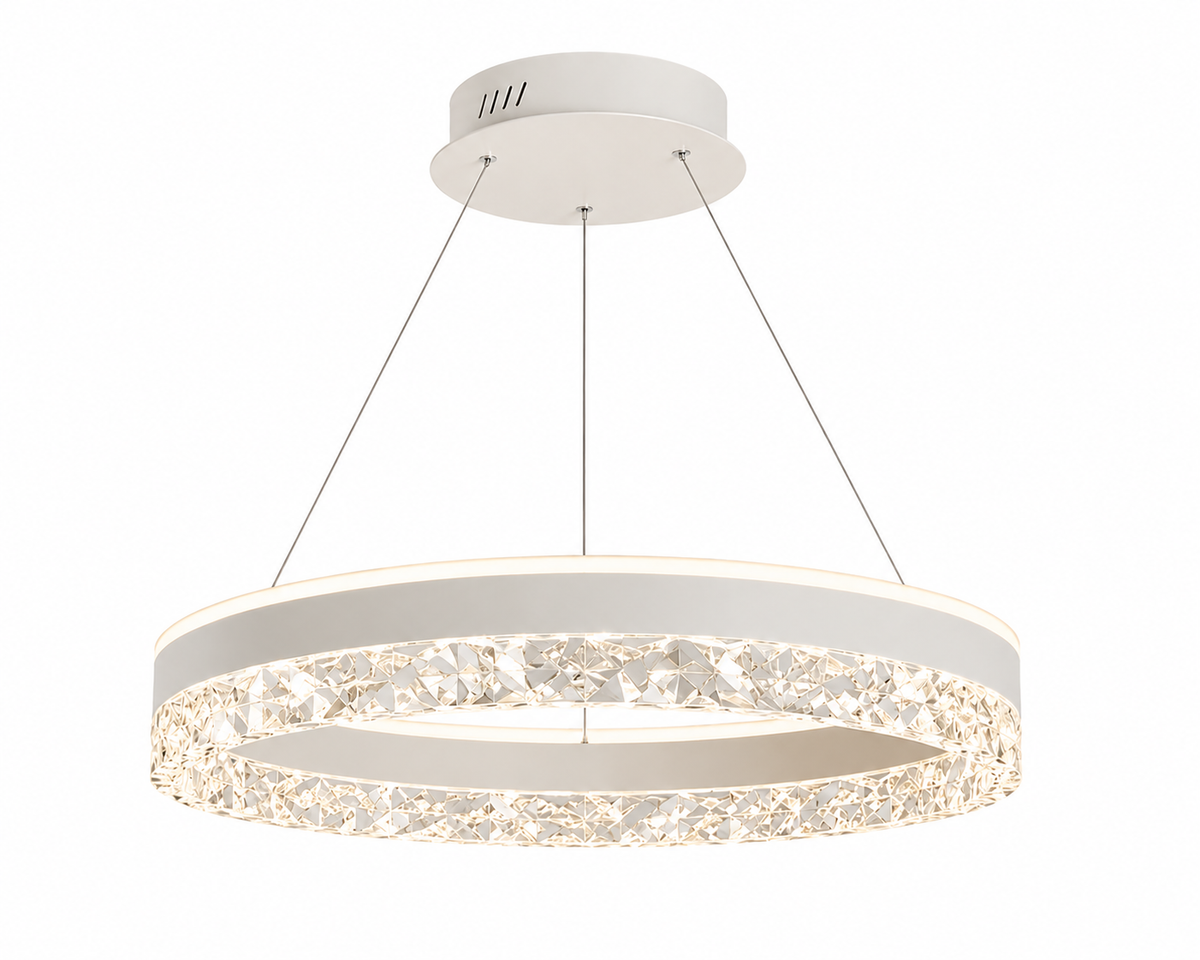 Lustre Cristal - Anneaux Moderne & Prestige