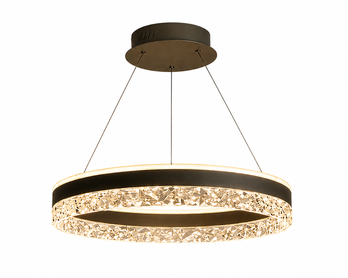 Lustre Cristal - Anneaux Moderne & Prestige